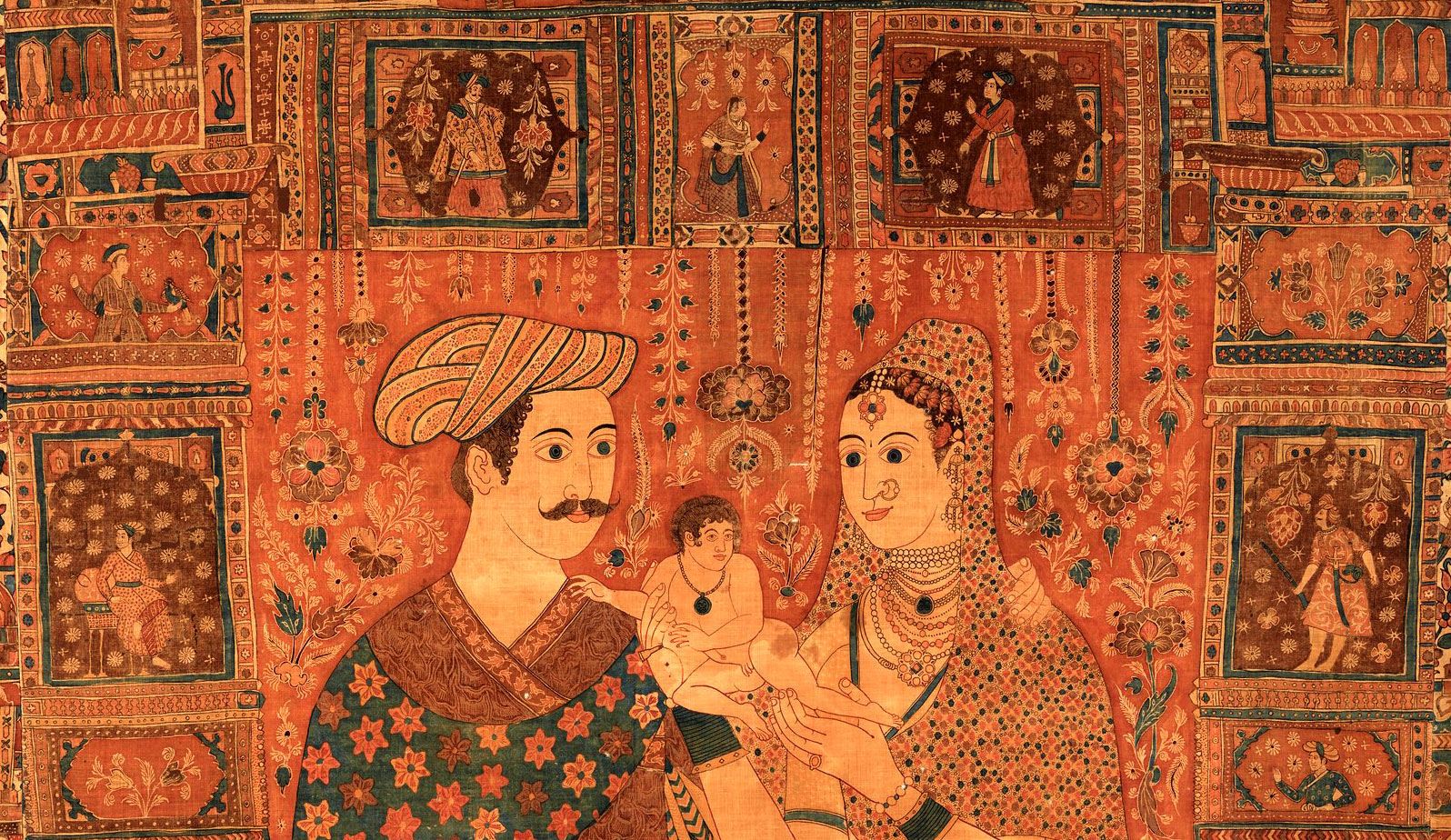 Detail of Kalamkari hanging, ca 1640-50.