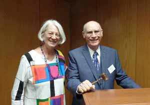 Courtenay McGowen, past Chair, gave the gavel to the new Chair, Jim Richter